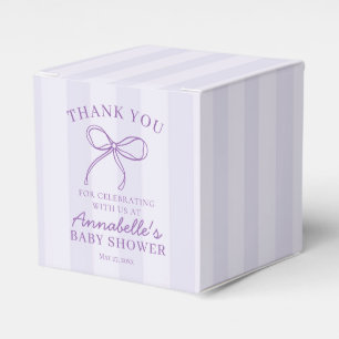 Ballotins Dessert de Baby shower Purple Coquette Bow