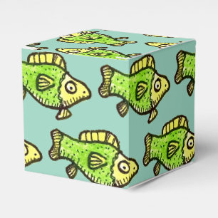 Ballotins Dessin de poisson vert de dessin animé drôle