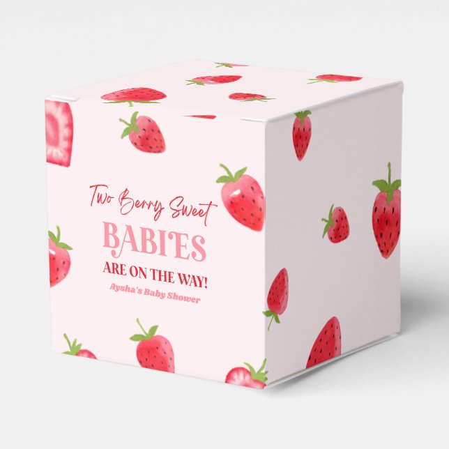 Ballotins Deux Berry Sweet Baby Baby shower Twin fraise (Verso)