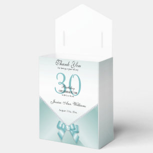 Ballotins Diamants romantiques et Bow Turquoise 30e annivers