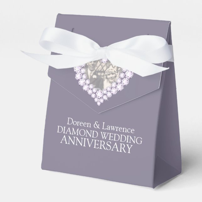 Ballotins Diamond mariage coeur photo merci ballotin (Verso)