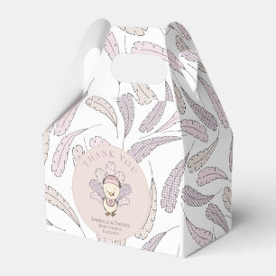 Ballotins Dinde rose et plumes Chute Baby shower fille