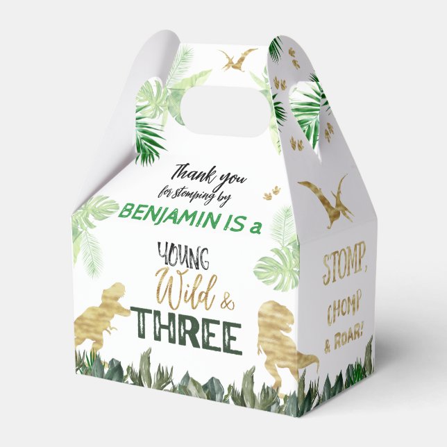 Ballotins Dinosaur 3ème anniversaire garçon fête (Verso)