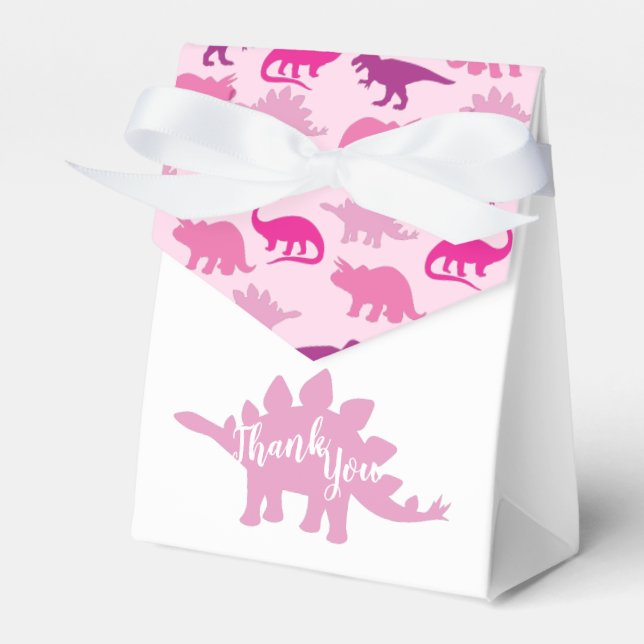 Ballotins Dinosaur Baby shower Dino Rose Girl (Verso)