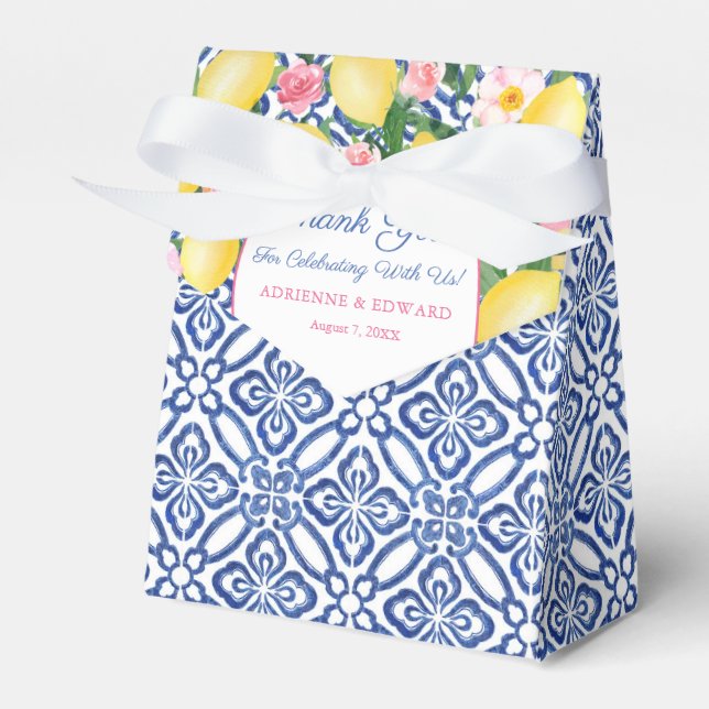 Ballotins Dolce Vita Lemons Mariage aux fleurs roses (Verso)