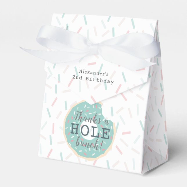 Ballotins Donut vert Merci un tas de trous Anniversaire (Verso)