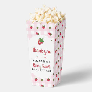 Ballotins Douce Baby Shower aux Fraises à Carreaux