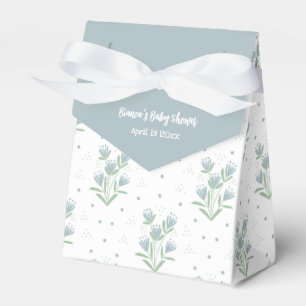 Ballotins Douce Fête de Naissance Fleur Bleue et Verte 