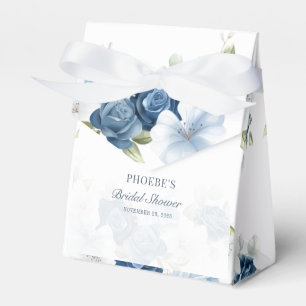 Ballotins Douche de Mariée Bleu Poussiéreux Floral Rustique