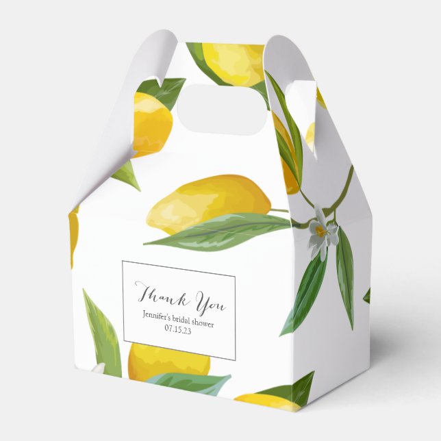 Ballotins Douche nuptiale à thème citron pour ballotin (Verso)