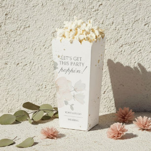 Ballotins Doux ivoire Popcorn de mariage floral aquarelle