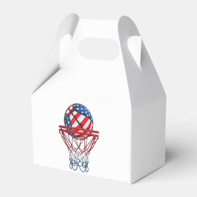 Ballotins Drapeau américain de basket-ball 4 juillet américa (Verso)