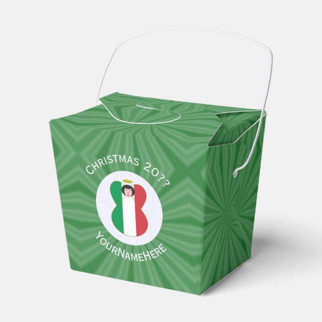 Ballotins Drapeau de Noël Angel italien Personnalisé (Verso)