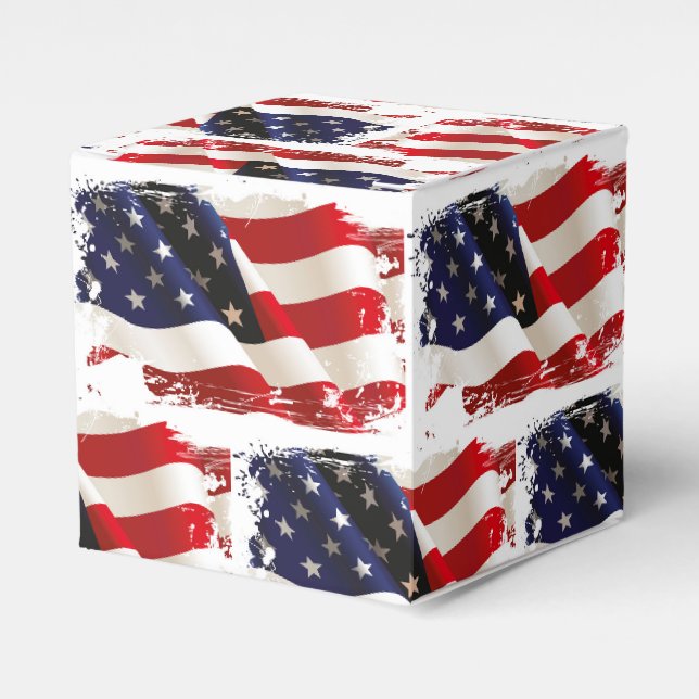 Ballotins Drapeau patriotique Juillet 4e Fête Favoriser Box (Verso)