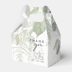 Ballotins du Baby shower vert et or moderne
