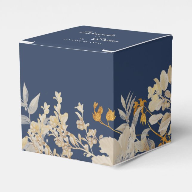 Ballotins Dusty Blue Automne Boho Mariage Carré Ballotin (Verso)