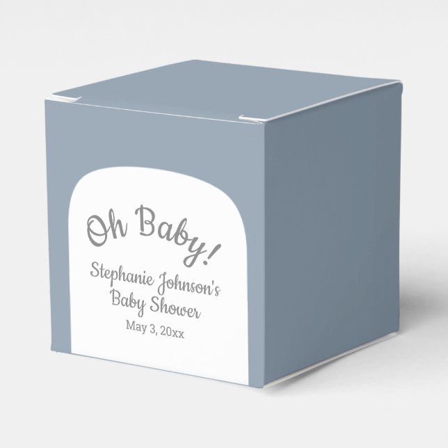 Ballotins Dusty Blue Bohemian Arch Oh Baby Baby shower (Verso)
