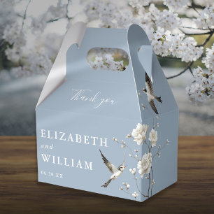 Ballotins Dusty Blue Chinoiserie Floral Mariage Merci