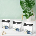 Dusty Blue Navy Champagne Ivory Floral Mariage