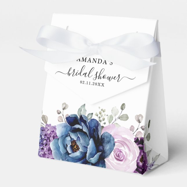 Ballotins Dusty Blue Purple Navy Lilac Blooms Fête des marié (Verso)