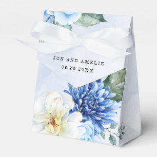 Ballotins Dusty Navy Blue Watercolor Floral Mariage