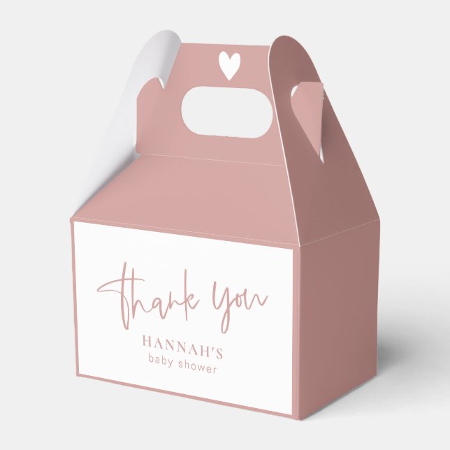 Ballotins Dusty Pink / Baby shower Rose merci (Verso)