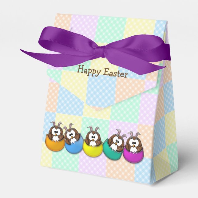 Ballotins Easter owl - rainbow (Verso)