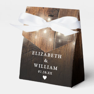 Ballotins Éclairage à cordes rustiques Mariage en bois de gr