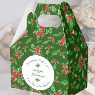 Ballotins Editable Holiday Baking Cadeau Vert Joyeux Vacance