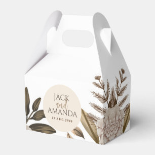 Ballotins Elégance Rustique Floral Wedding Favor Box