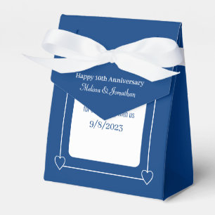 Ballotins Élégant 10e anniversaire Coeurs romantiques Bleu