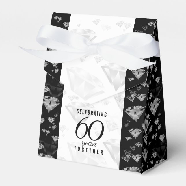 Ballotins Élégant 60e anniversaire de Mariage de diamant (Verso)