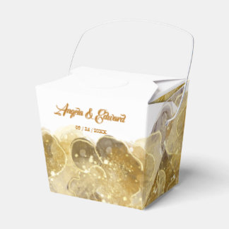 Ballotins Elégant Aquarelle Gold Mariage Favor Box