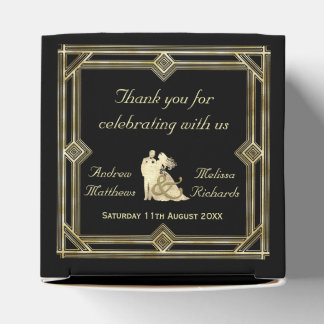 Ballotins Elégant Art Déco Gold Noir Mariage Favoriser