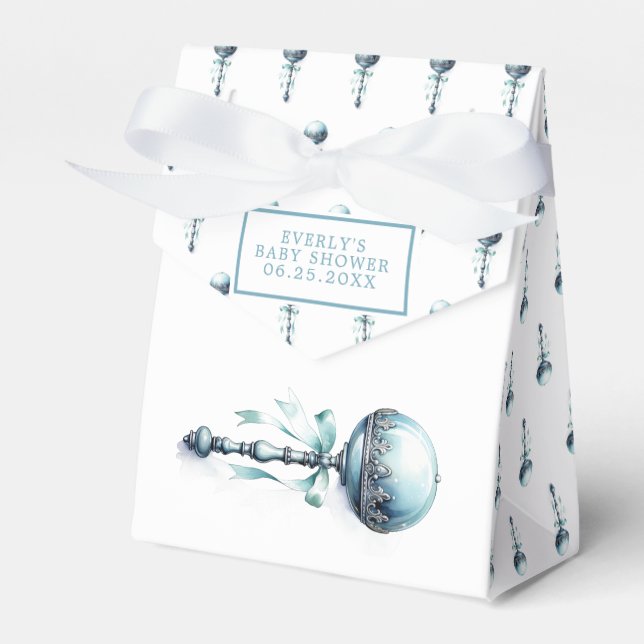 Ballotins Elégant Baby shower Bébé Bébé Rattle Boy (Verso)