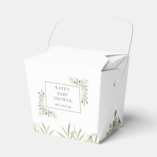 Ballotins Elégant Baby shower chic Ballotin de verdure  (Verso)