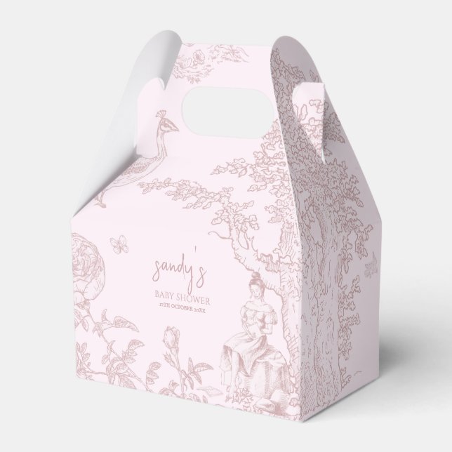 Ballotins Élégant Baby shower de pique-nique Pink Toile de J (Verso)
