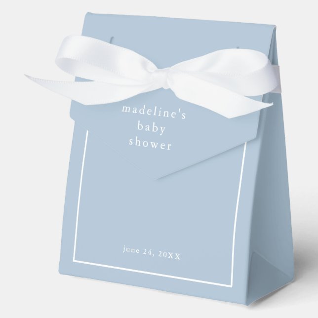 Ballotins Elégant Baby shower simple Dusty Blue Boys (Recto)
