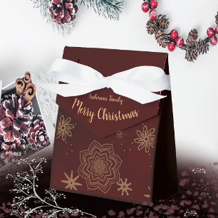 Ballotins Élégant Ballotin de Noël Joyeux Bourgogne