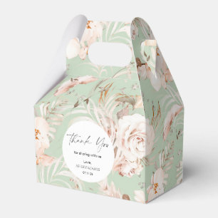 Ballotins Elégant beige botanique fleuri jardin mariage favo
