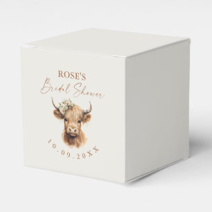 Ballotins Élégant Boho Highland Cow Baby Shower de Mariage 