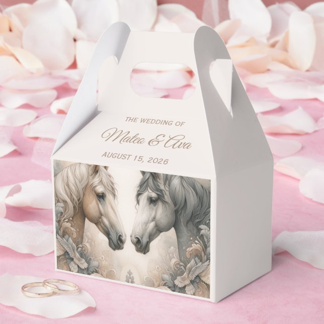 Ballotins Elégant Cheval Mariage Favor Box (Mariage)