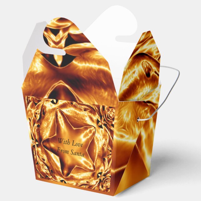 Ballotins Élégant Chic or cuivre Star de Noël brillant (Ouvert)