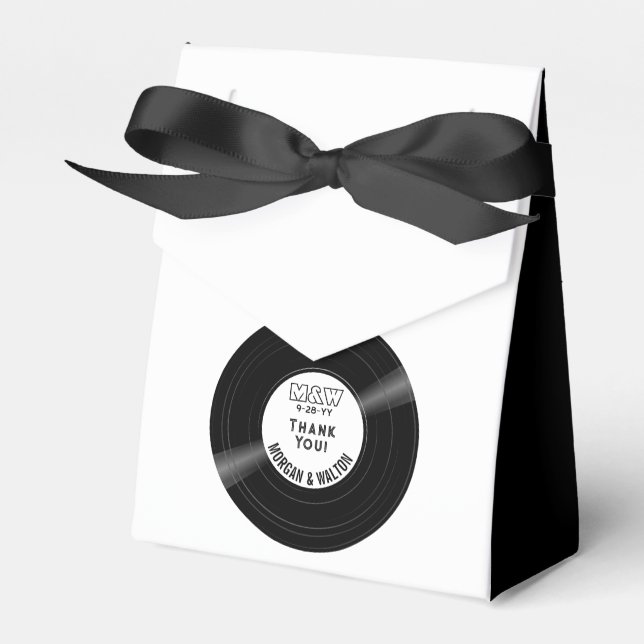 Ballotins Élégant disque vinyle noir et blanc (Verso)