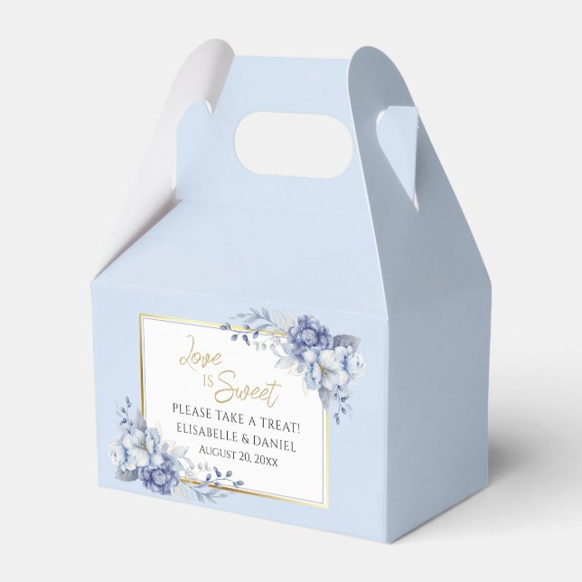 Ballotins Elegant Dusty Powder Blue and Gold Floral Wedding (Verso)