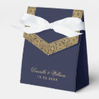 Elégant Faux Gold Foil Marine Mariage de script bl