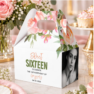 Ballotins Élégant floral aquarelle Sweet Sixteen
