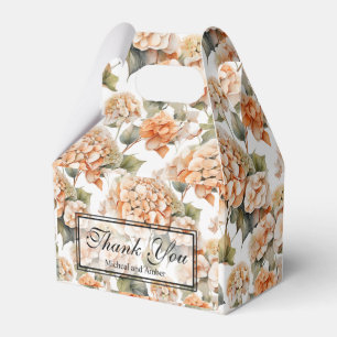 Ballotins Élégant floral aquarelle vert blanc orange boho