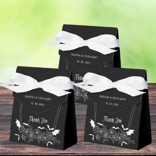 Ballotins Élégant gothique Floral Mariage noir