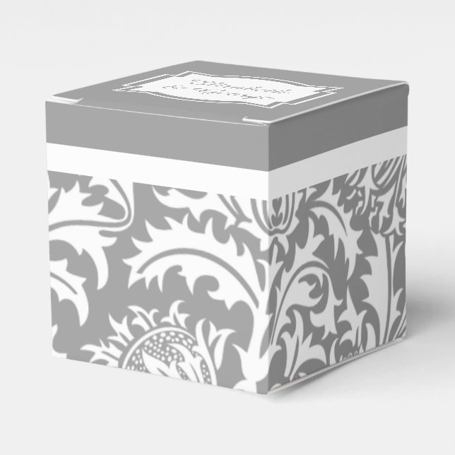 Ballotins Elegant Grey et White William Morris Mariage (Verso)